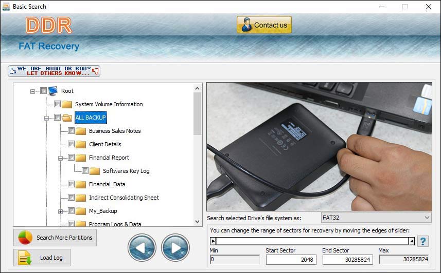 Screenshot of Data Recovery Laptop
