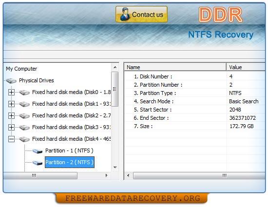 NTFS data retrieval program
